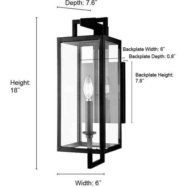 Millennium Lighting 280001 Lamont 18" Tall Outdoor Wall Sconce with