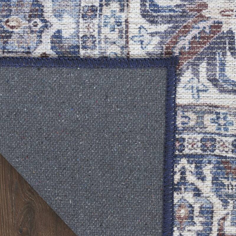Quzaw Power Loomed Distressed Floral Area Rug By HomeRoots - 8' x 10'