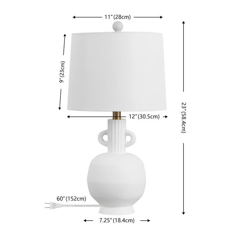 SAFAVIEH Lighting Lucas 23-Inch Resin Table Lamp (Set of 2) - 12"W x 12"D x 23"H