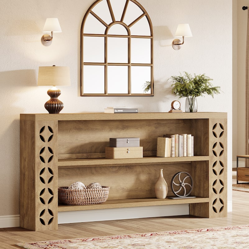 70.9-inch Extra Long Console Sofa Table Behind Couch for Living Room - 70.87" W x 11.81" D x 33.46" H
