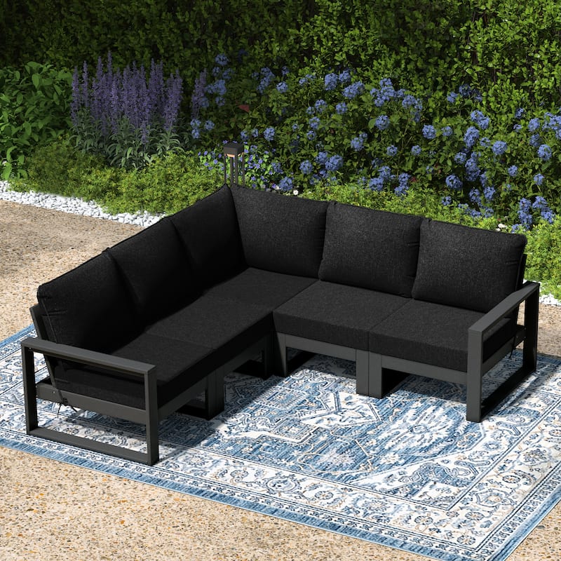 Endless Patio 5-Piece Deep Seating Set with Gray Frame
