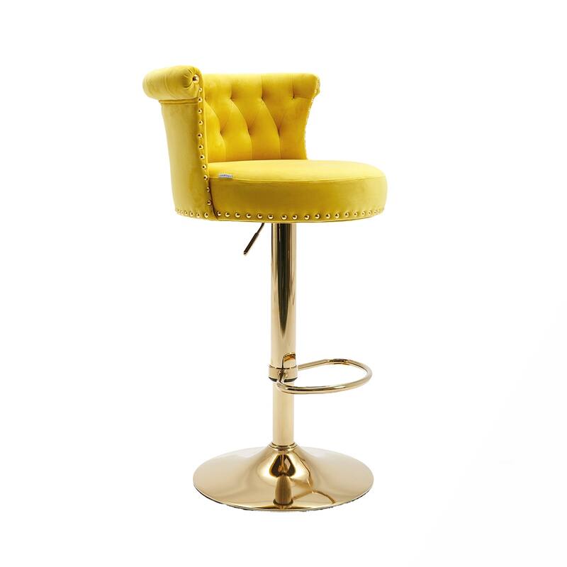 2PCS Swivel Counter Height Bar Stools