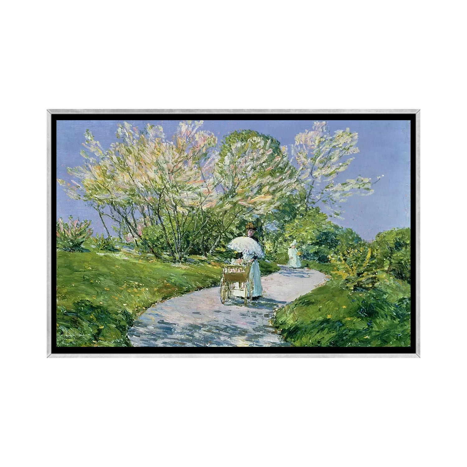 iCanvas "A Walk in the Park " by Childe Hassam Framed