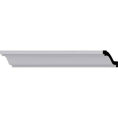 Foster Smooth Crown Moulding - 2 1/8"H x 5 3/8"P x 5 5/8"F x 94 1/2"L
