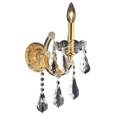Fleur Illumination 1 light Gold Wall Sconce