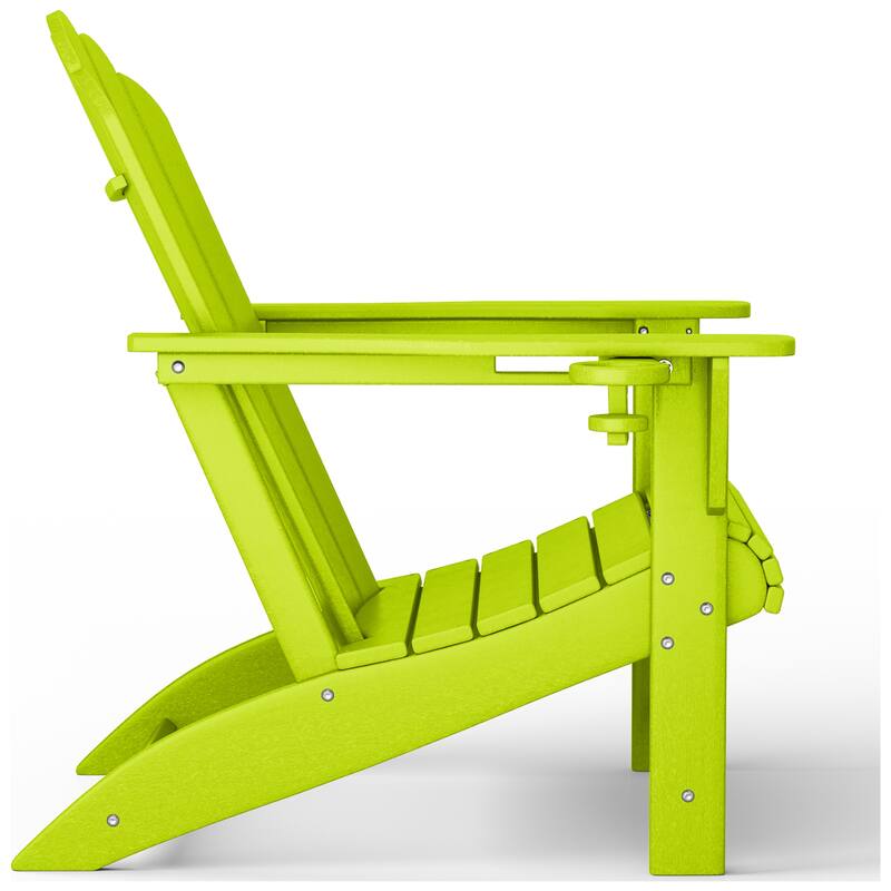 Aderson Outdoor Poly Adirondack Chair With Ottoman And Side Table 12-Piece Set