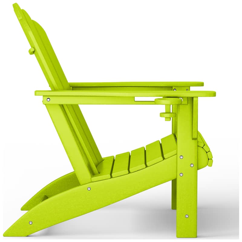 Aderson Outdoor Poly Adirondack Chair with Ottoman 4-Piece Set