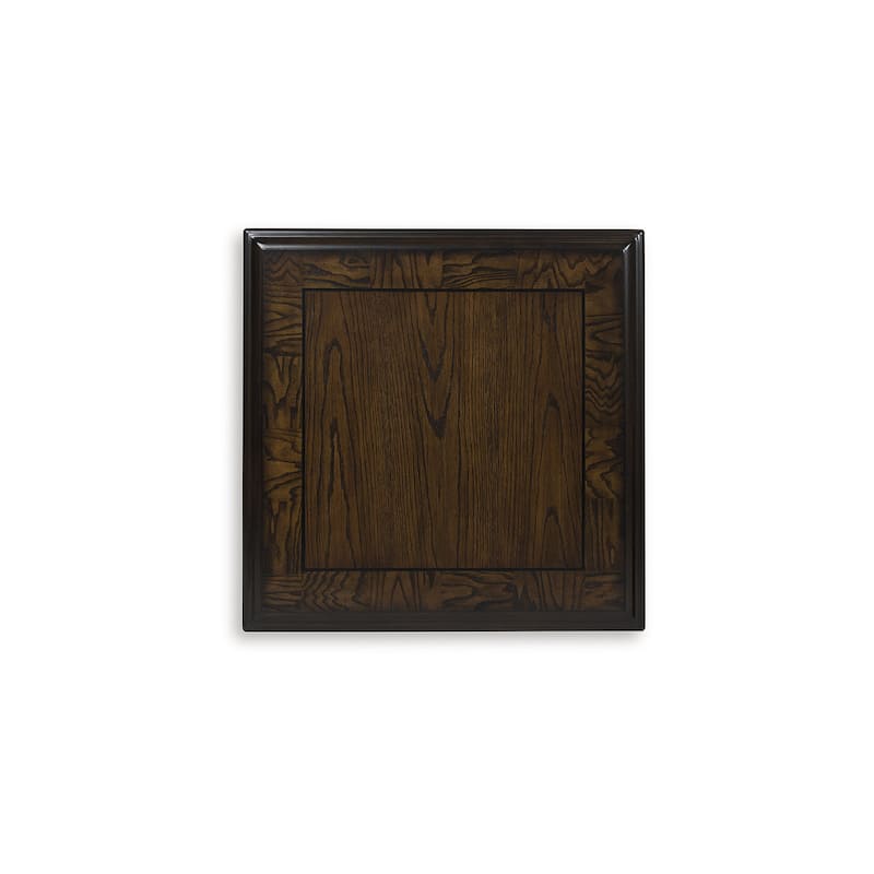 Signature Design by Ashley Maylee Dark Brown End Table - 27.63" W x 27.63" D x 25.5" H