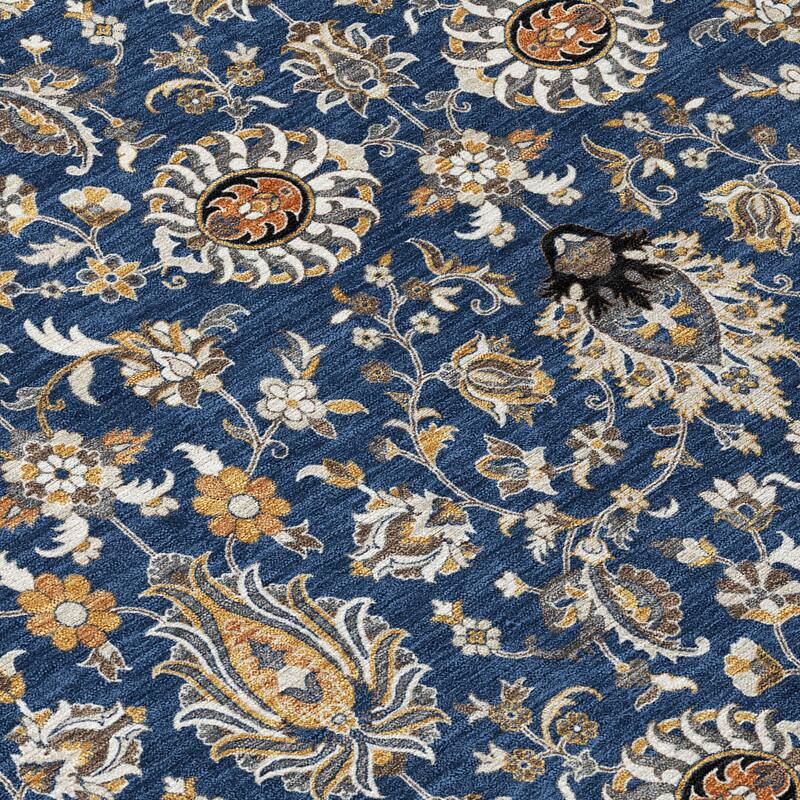 Machine Washable Indoor/Outdoor Traditional Persian Chantille Rug
