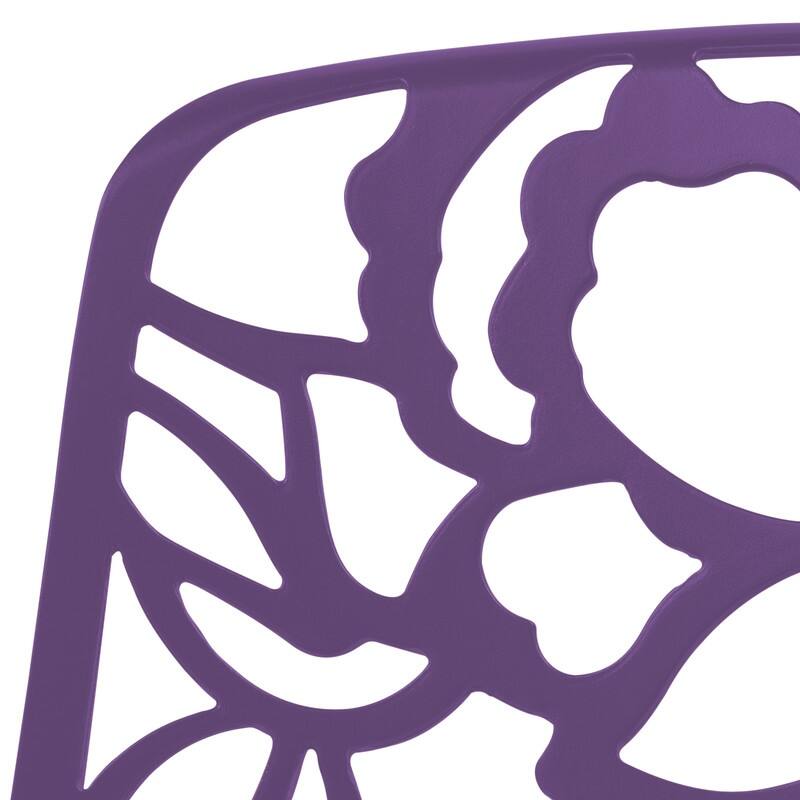 Devon Aluminum Outdoor Dining Side Chair with UV Resistant and Cuout Backrest for Indoor or Outdoor Set of 2