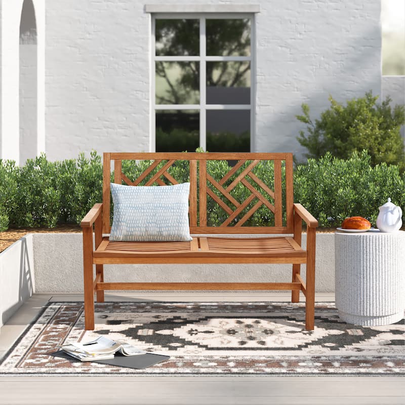 Carmel Solid Wood Outdoor Loveseat Park Bench
