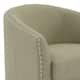 Modern Swivel Barrel Chair with Nailhead Trim