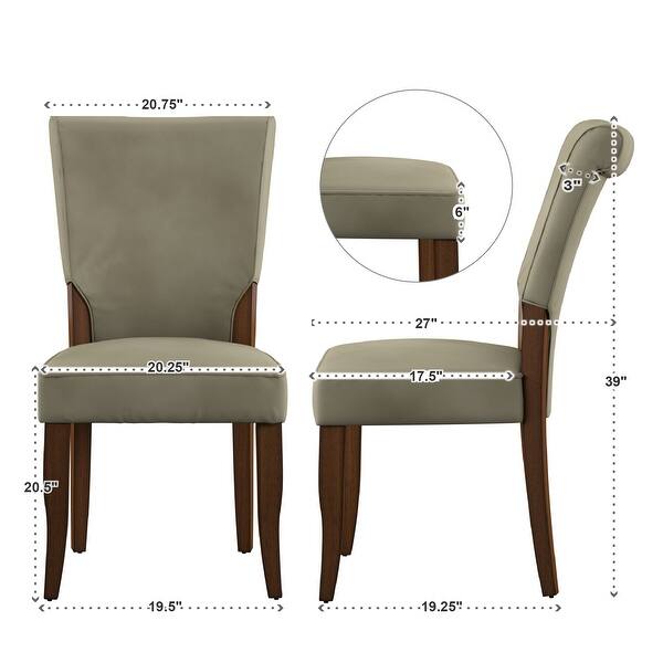 Andorra Sage Velvet Upholstered Dining Chair (Set of 2) by iNSPIRE Q