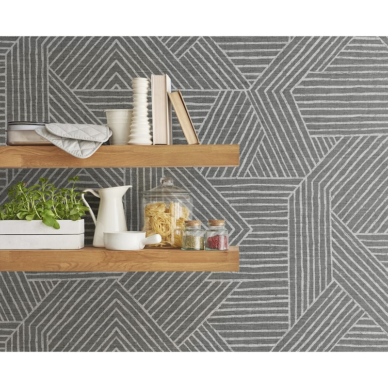 Stacy Garcia Home Etched Geometric Peel and Stick Wallpaper