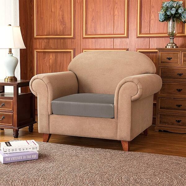 slide 2 of 35, Subrtex PU Leather Sofa Cover Chair/1-Seater - Taupe