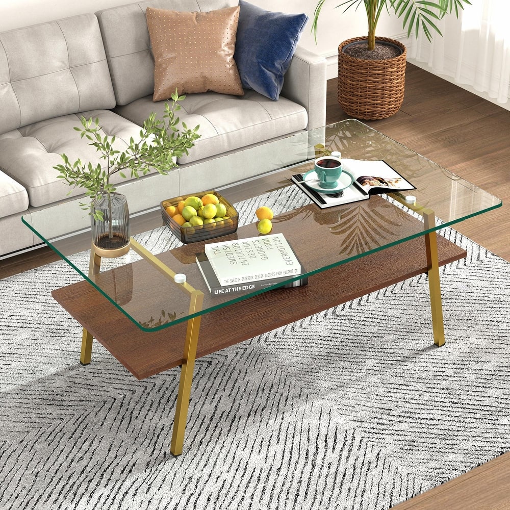 38.58'' Rectangle Coffee Table with Modern Design