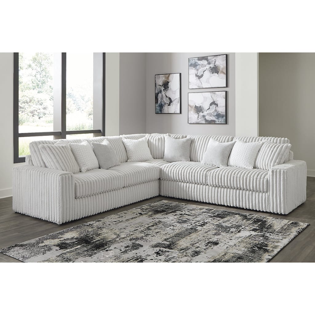 Signature Design by Ashley Stupendous White 3-Piece Sectional - 133" W x 133" D x 41" H