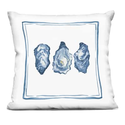 Stupell Oyster Shell Trio Decorative Printed Throw Pillow Design by Lucille Price