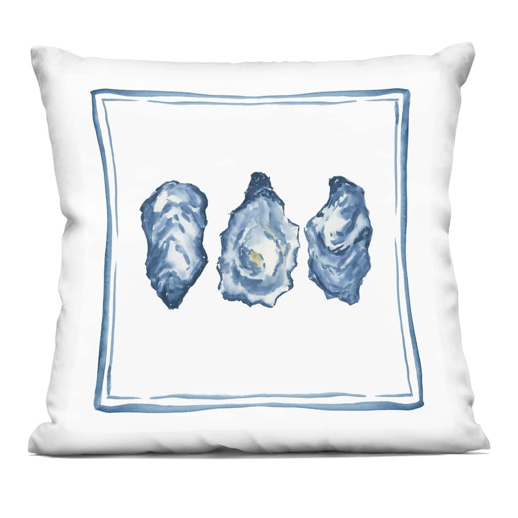 Stupell Oyster Shell Trio Decorative Printed Throw Pillow Design by Lucille Price