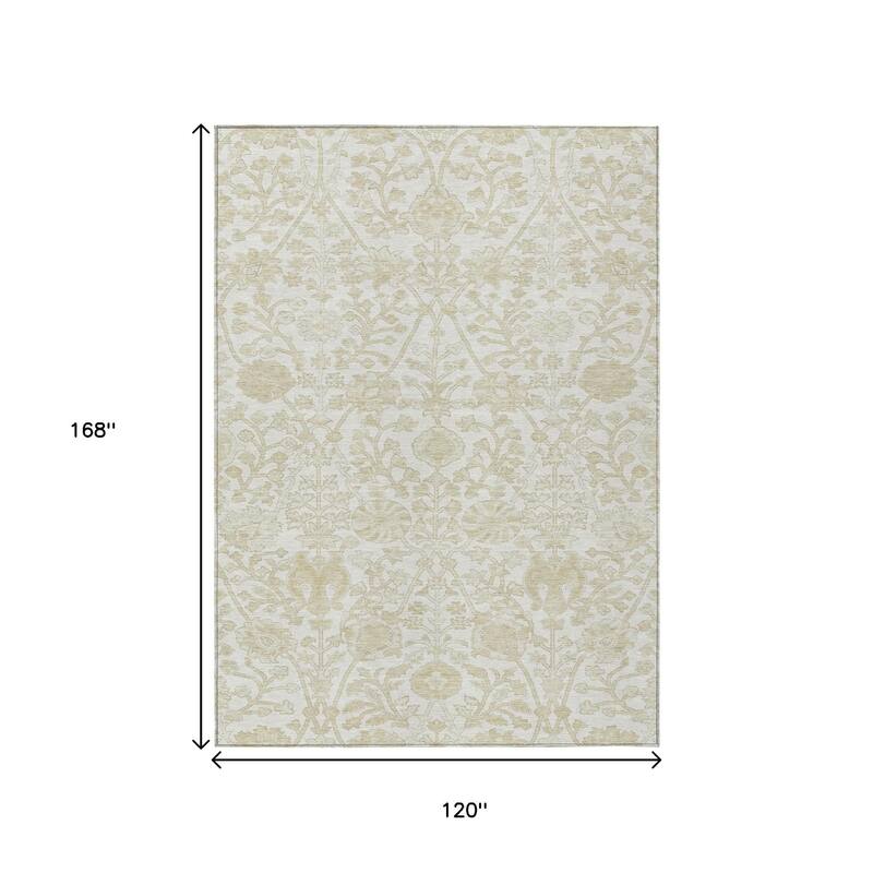 HomeRoots Floral Traditional Rectangle Outdoor Rug