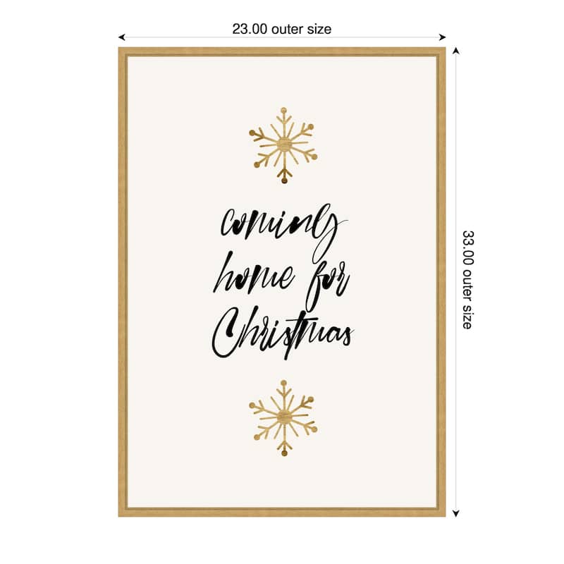 Home Sweet Home by Eins Kubistika (23 x 33 in.), Framed Canvas Wall Art Print - Sylvie Bright Gold