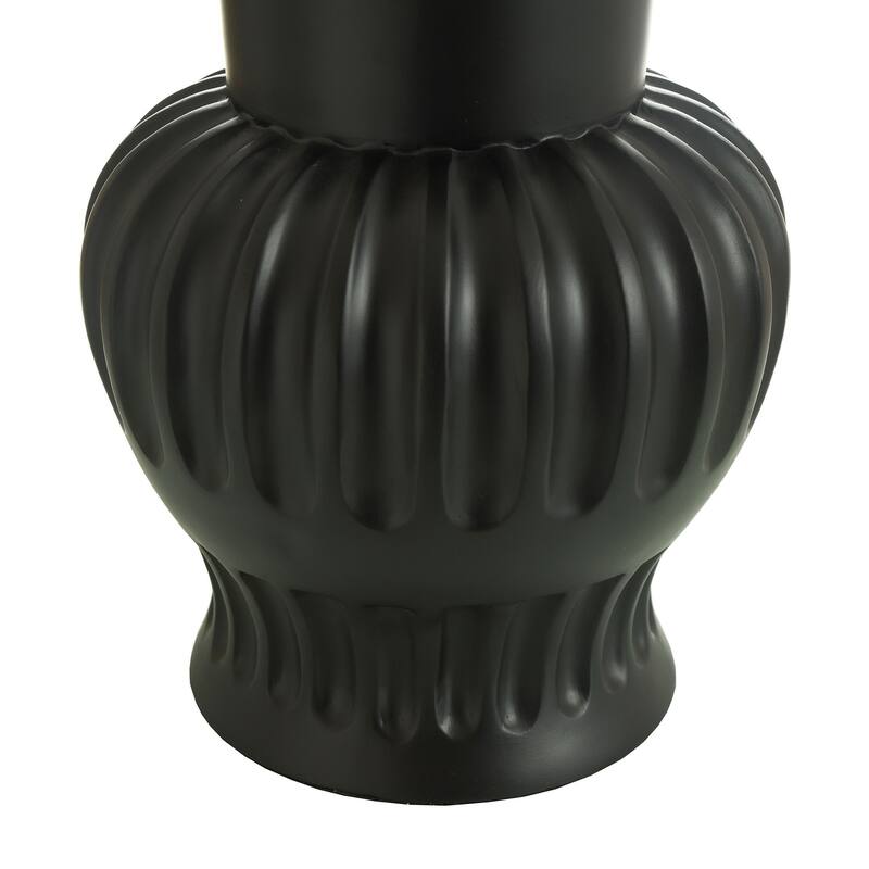 Dann Foley Lifestyle - Pleated Decorative Urn Vase with Lid - Brass Finish