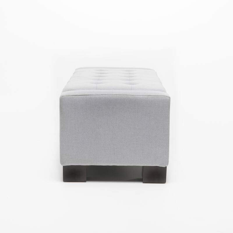 Storage Bench Upholstered Seat, End of Bed Bench Ottoman