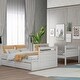 preview thumbnail 4 of 16, Twin over Full Bunk Bed with Storage, Split Into 2 Beds, White