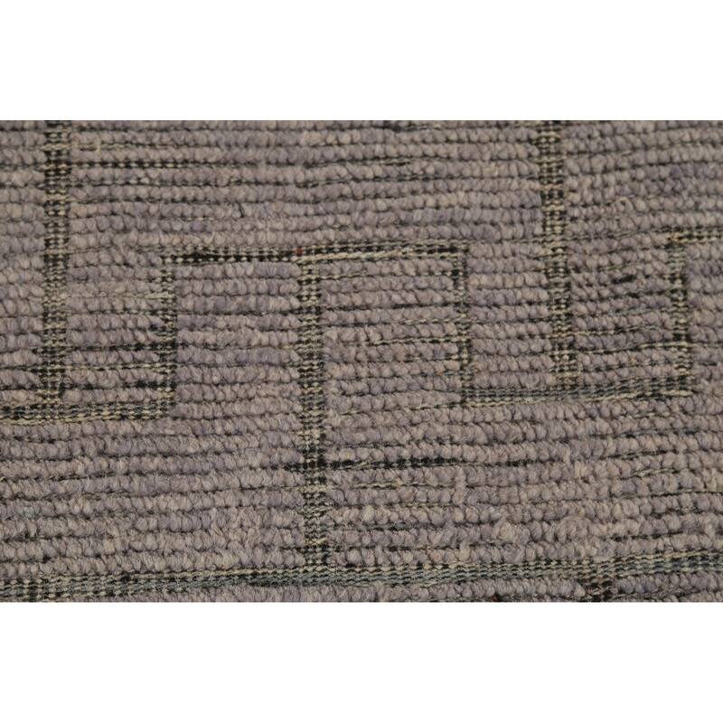 Moroccan Modern Area Rug Handmade Geometric Wool Carpet - 7'8"x 10'6"