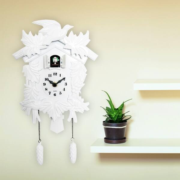 Walplus White Cuckoo Clock Diy Art Home Decoration Home Decor Idea On Sale Overstock 31742868