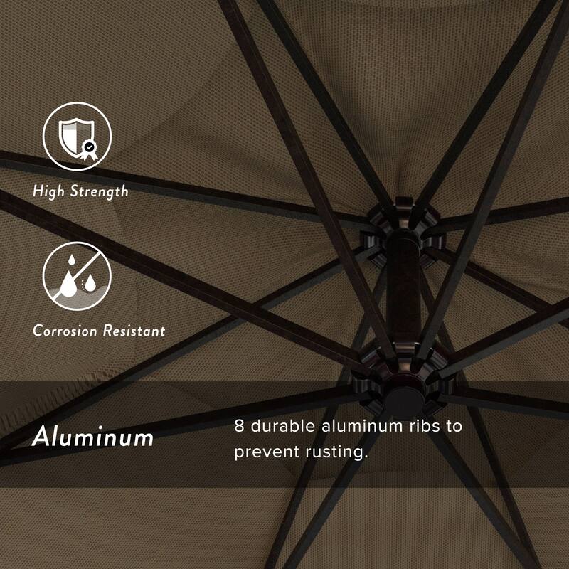 Okracoke 9ft Rotating Aluminum Umbrella by Havenside Home