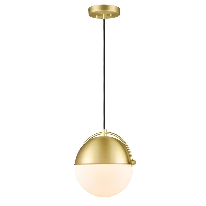 Light Society Sara Pendant Light - Brushed Brass/White