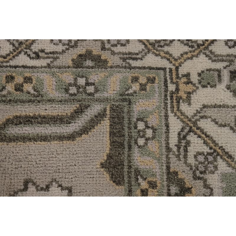 Al-Over Oushak Indian Area Rug Handmade Wool Carpet - 8'0"x 9'9"