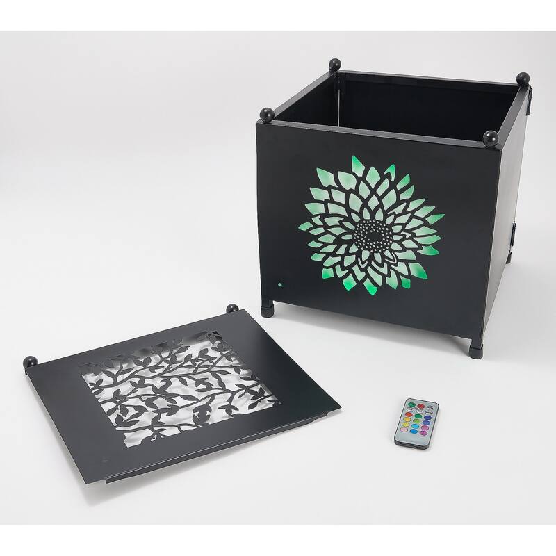 Interchangeable LED Metal Planter with remote