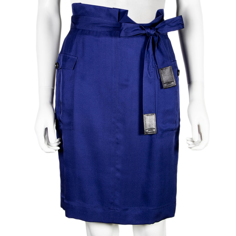 Burberry Brit Silk Belted Skirt - 6