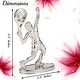 preview thumbnail 3 of 5, Matashi Silver Plated Tennis Player Figurine Embellished w Crystals, Gift for Sports Fan, Desk Accessories, Trophy, Office Décor