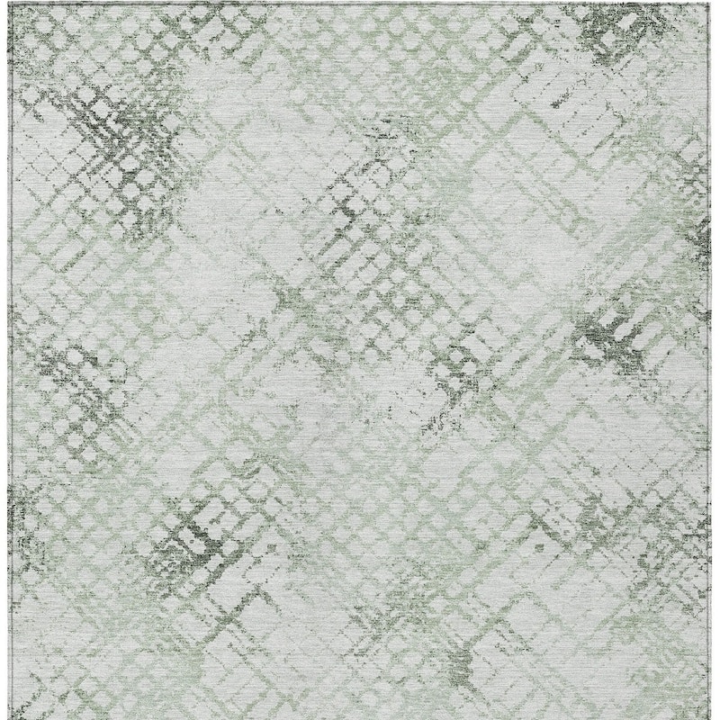HomeRoots Geometric Transitional Rectangle Outdoor Rug