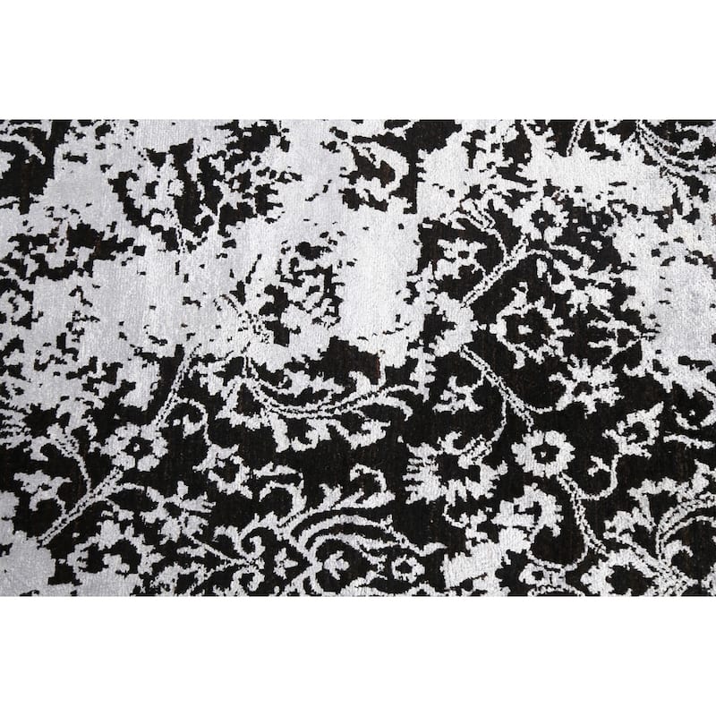 Wool/ Silk Distressed Abstract Oriental Staircase Runner Rug Handmade - 2'8" x 10'5"