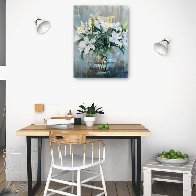 Oriental Lilies By Studio Arts Canvas Art Print