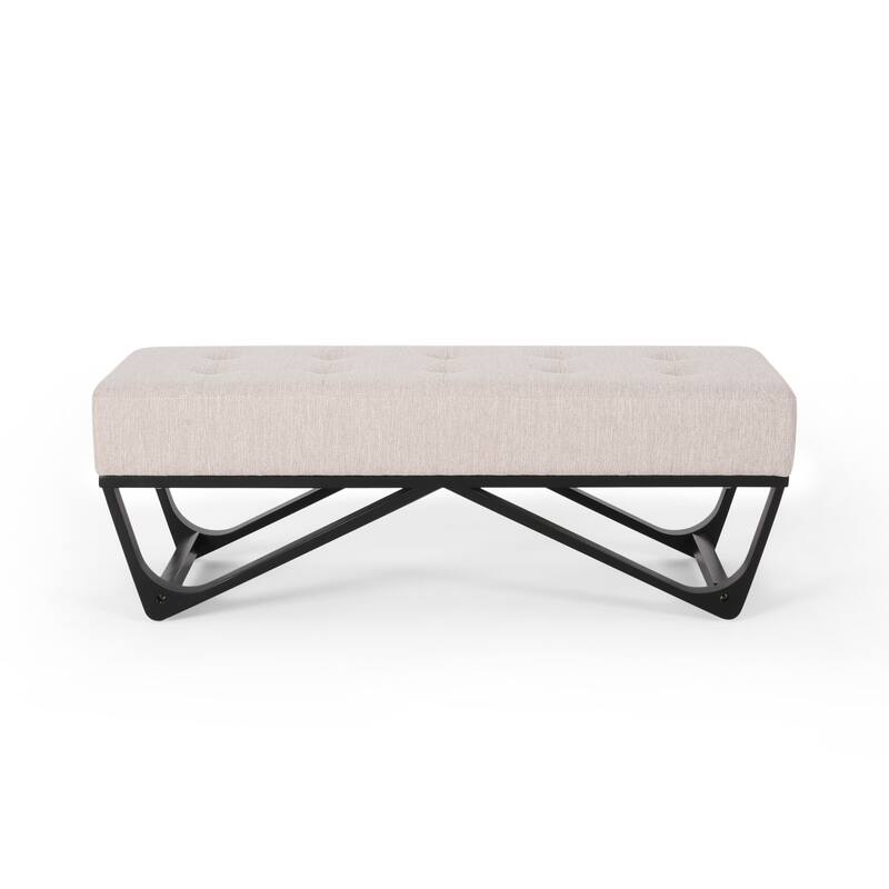 Button-tufted Sleek Bench