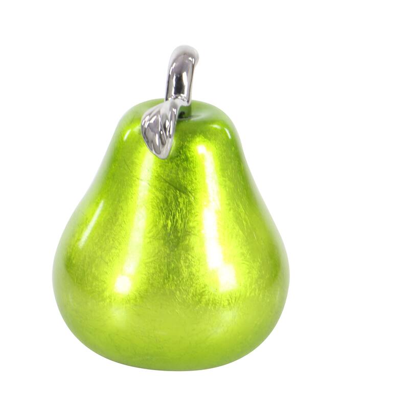 Copper Grove Kitty Red Ceramic Pear and Apple (Set of 2)