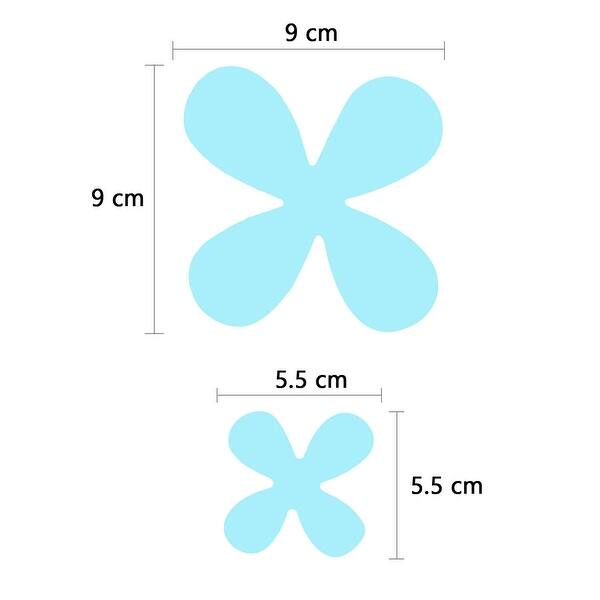 Walplus 3D Baby Blue Flowers Wall Sticker Wall Decoration DIY Home Art