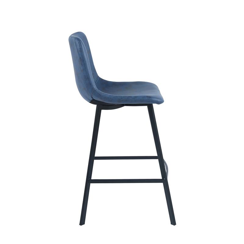 Porthos Home Quinta Counter Height Stools Set Of 2, Microfiber, Powder Coating Steel