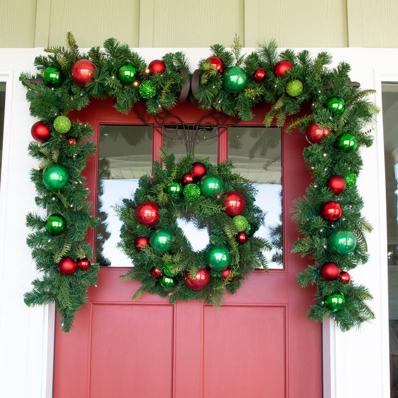 Village Lighting 24 in. Wreath - Christmas Cheer