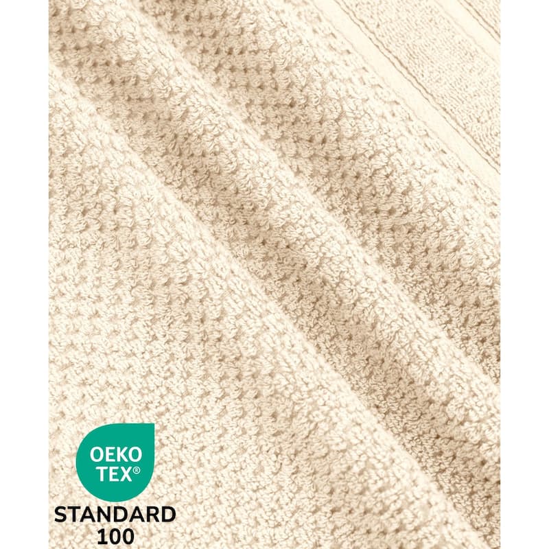 Feather and Stitch NY 650 GSM Premium Cotton 6 Piece Towel Set Super Absorbent Quick Dry Spa Quality
