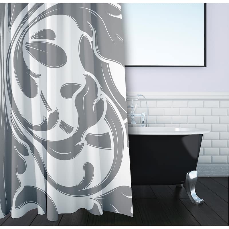 British Colonial, Geometric Print Shower Curtain