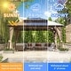 preview thumbnail 77 of 133, EROMMY Hardtop Gazebo,Outdoor Pergola with Double Roof & Netting & Curtains,Heavy Duty Canopy for Patio, Backyard, Pool party
