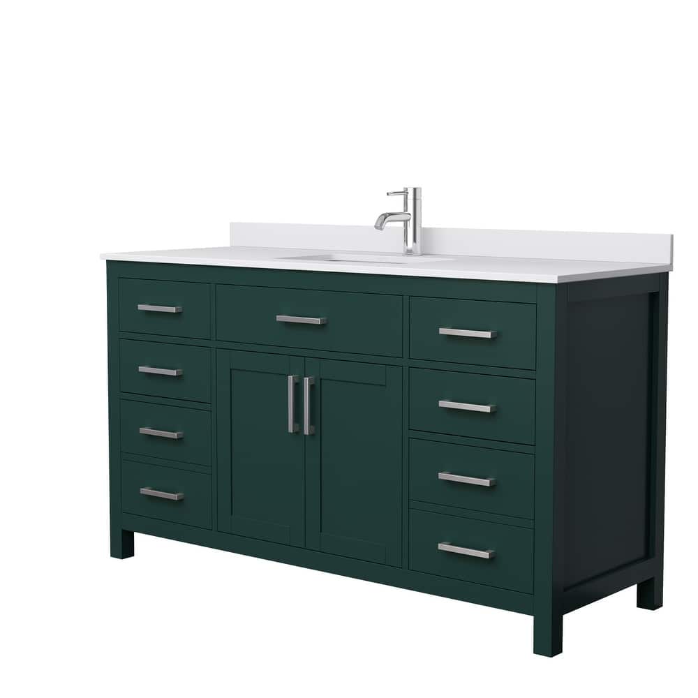 Beckett 60 Inch Single Vanity, Cultured Marble Top