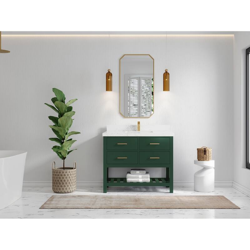 Willow Collections 42 in. W x 22 in. D Parker Single Sink Bathroom Vanity with Countertop
