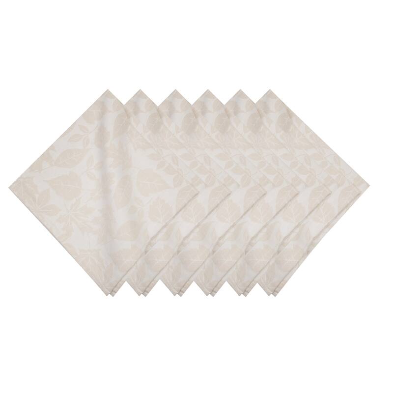 Warm Harvest Leaves Napkin S/6 - Beige